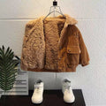 Boys' corduroy jacket - new  stylish & trendy baby thickened jacket - winter fleece-lined top - children's cotton coat