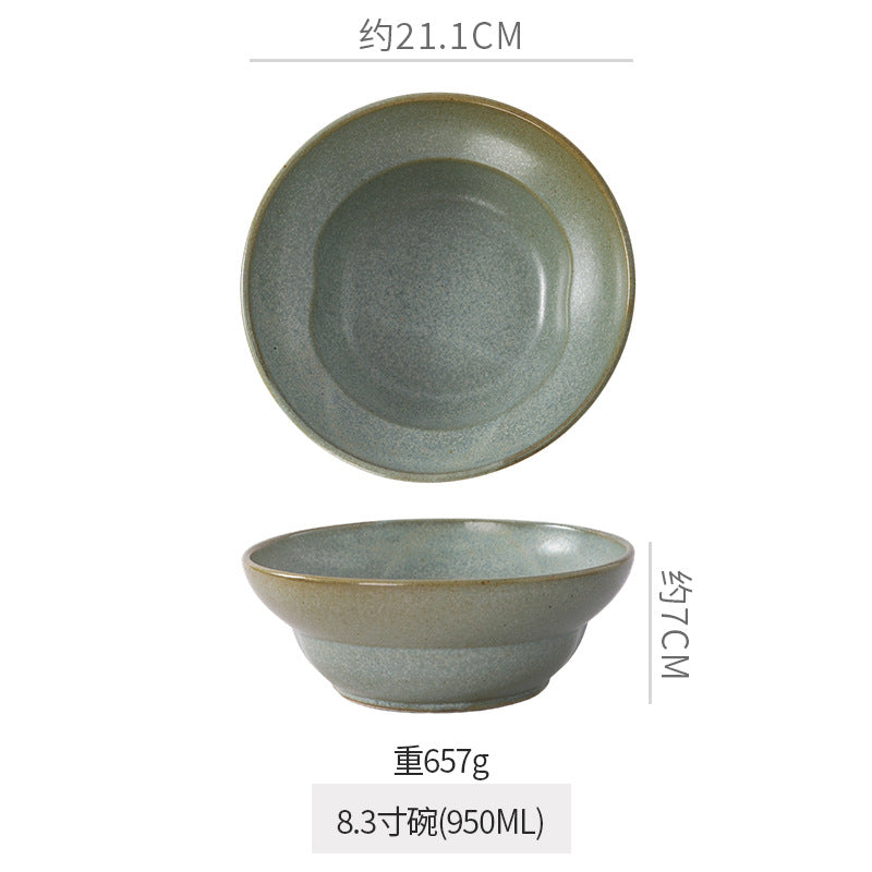 Vintage aesthetic ceramic rice & dessert bowl - high-end tableware for restaurants & hotels - fruit salad, snack, and breakfast bowl