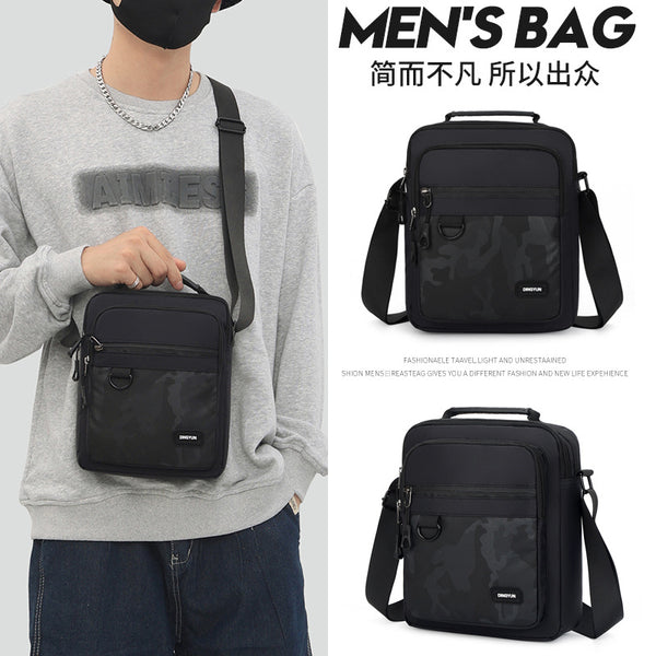 New large-capacity men's shoulder bag large-capacity business bag trendy men's casual messenger bag anti-splash