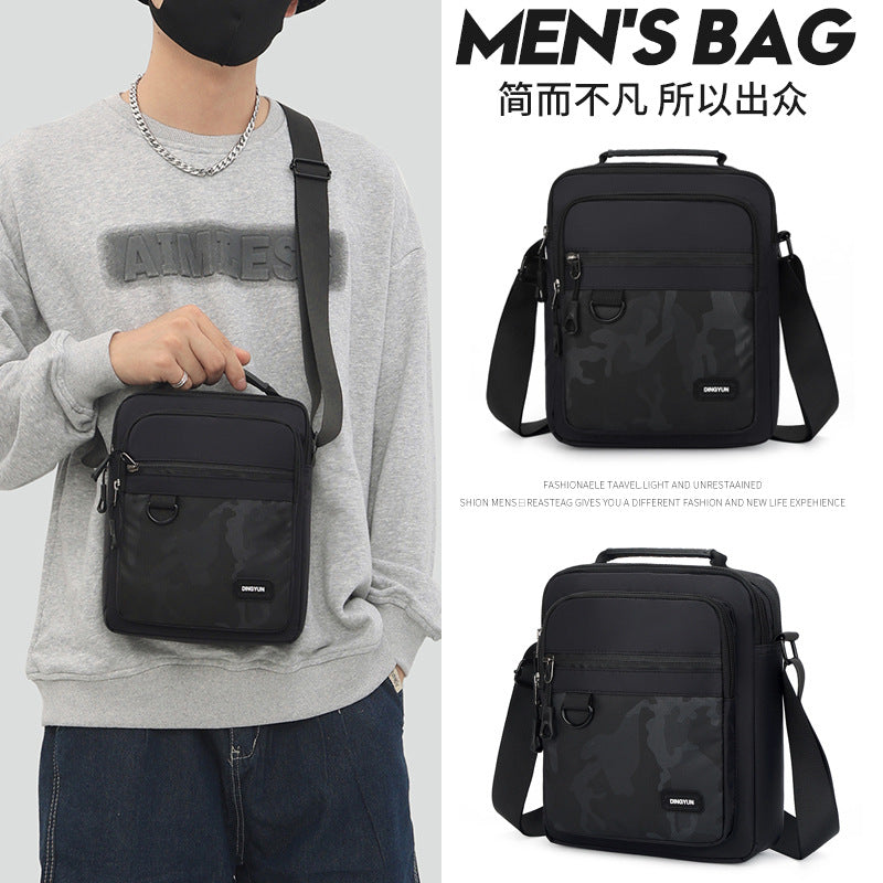 Foreign trade new large-capacity men's shoulder bag large-capacity business bag trendy men's casual messenger bag