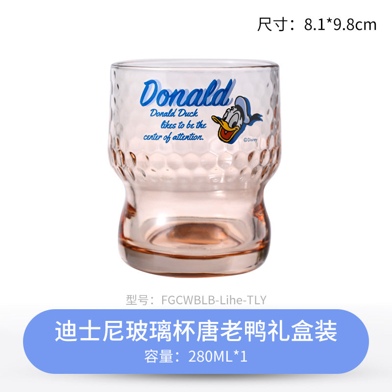 Glass gift box beverage cup hammer pattern retro drinking cup drinking cup high value juice cup fashionable transparent cup