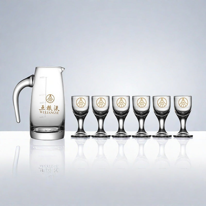 New chinoiserie gift box suit white wine glass wine set suit liquor glass glass wine jug small wine glass wine dispenser