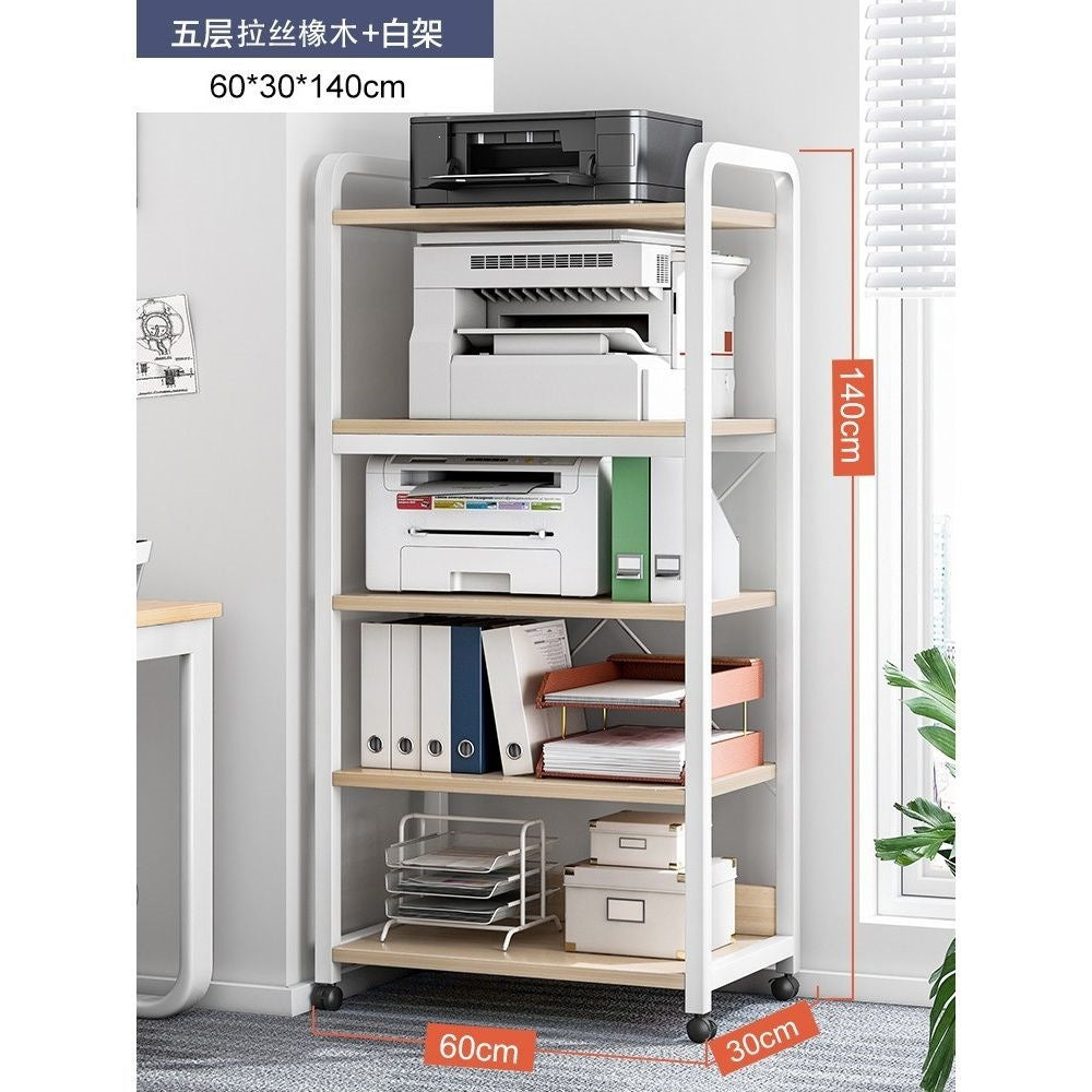 Printer stand shelf floor cabinet storage rack mobile office desk computer host bracket