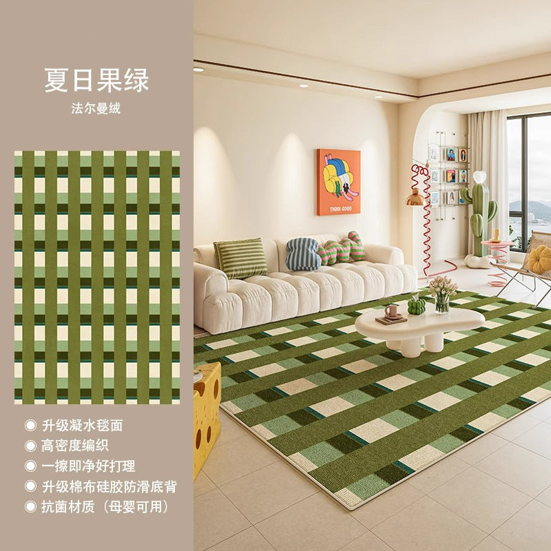 Distributed carpet living room new arrival cream style colorful dopamine no-wash and wipeable floor mat bedroom sofa coffee table floor mat