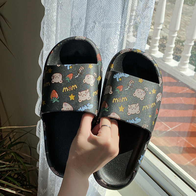 Women's summer slippers - "cloud-like" comfort, perfect for indoor/outdoor wear, non-slip, bathroom & shower friendly, cute & trendy, ins style