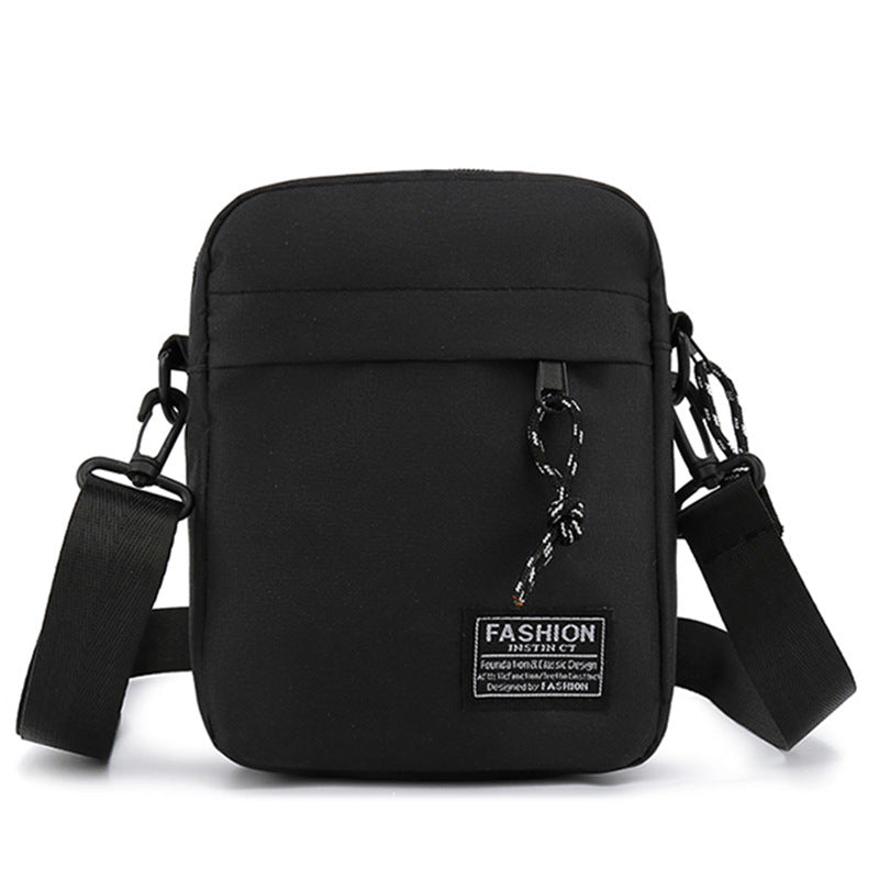 Simple men's satchel fashionable Oxford cloth crossbody shoulder bag men's casual diagonal straddle backpack trendy mobile phone small square bag