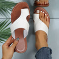 summer new flat bottom versatile casual slides women's thong sandals cross-border plus size comfortable beach shoes wholesale