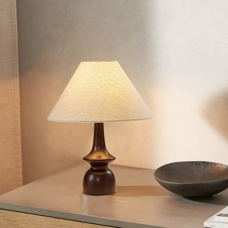 Vintage-inspired solid wood table lamp with floral fabric shade - perfect for bedroom, bedside, b&b, study, and ambiance lighting. direct from the manufacturer