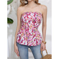 cross-border code new arrival  fashion original women's wear woven floralstube top