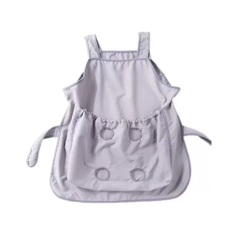 Summer cat grooming apron - anti-static, anti-claw, open-foot design - pet apparel for cat lovers