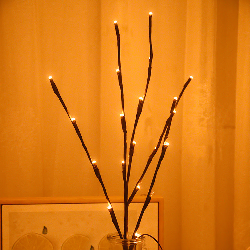 LED lights flashing tree lights room decoration, lights holiday lights branch lights 20 heads home vase decoration tree lights