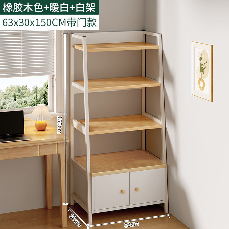 Shelf Floor-to-ceiling multi-layer storage rack Shelf next to desk Multifunctional household cabinet Living room Bedroom storage rack