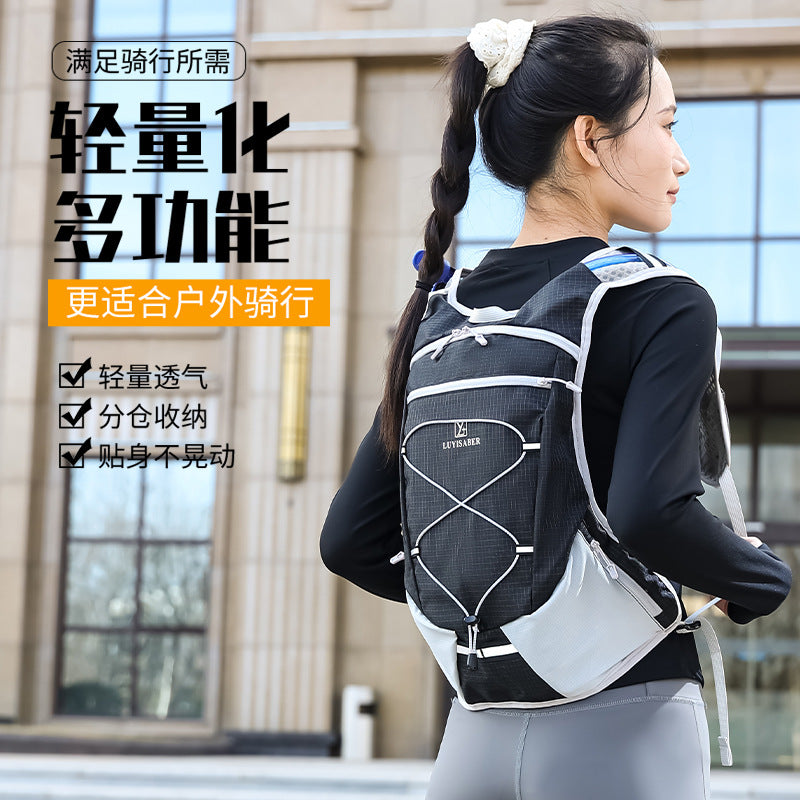 Cross-border hot-selling sports backpack, multi-functional, lightweight cycling, water bag, breathable, anti-splashing, wear-resistant running backpack