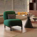 Dark green single sofa [skin-friendly lambswool]