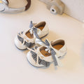 Custom girls' leather shoes - korean style, kids' patent leather princess shoes, fashionable studded bowknot flats, performance shoes