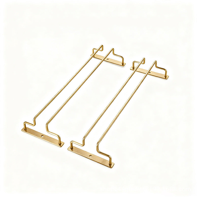 Factory direct hanging stemware rack - home cabinet wine rack organizer - upside down double entry wine rack