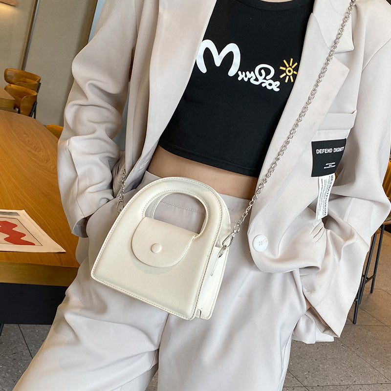 Guangzhou women's bag chain mini small satchel niche design fashionable versatile handbag high-end simple messenger bag