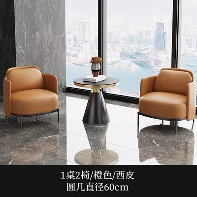 Business negotiation single sofa hotel lobby rest area sofa office light luxury reception sofa booth