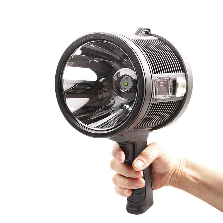 Cross-border new solar USB charging hand-held LED multi-light source power display long-range strong light flashlight