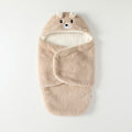 Newborn baby autumn/winter thickened warm swaddle blanket, anti-startle coral fleece swaddle sleep sack for young babies - new arrival