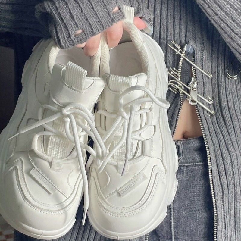 Best sellingthick soledad shoes women's spring & fall hong kong style ins trend retro 2026 new arrivaleasiest for match height increasing casual sports shoes