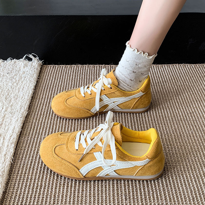 2026 german army trainers (gats) women's versatile new spring/autumn retro agnes flats - slimming casual sneakers