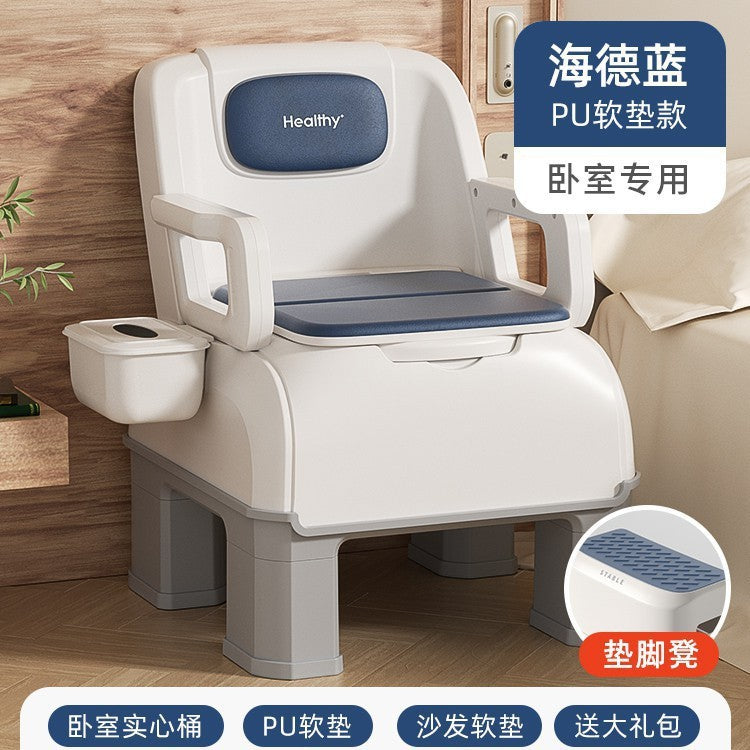Bedside bedroom potty adult elderly toilet mobile horse room toilet chair bucket household pregnant women the elderly