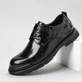 New arrival genuine leather casual business leather shoes best sellingretro hand-grabbed pattern men's leather shoes wedding wear formal men's shoes
