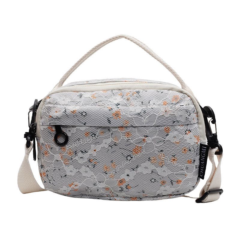 Foreign trade new floral portable women's bag large-capacity out cosmetics storage bag fashion plaid shoulder messenger bag