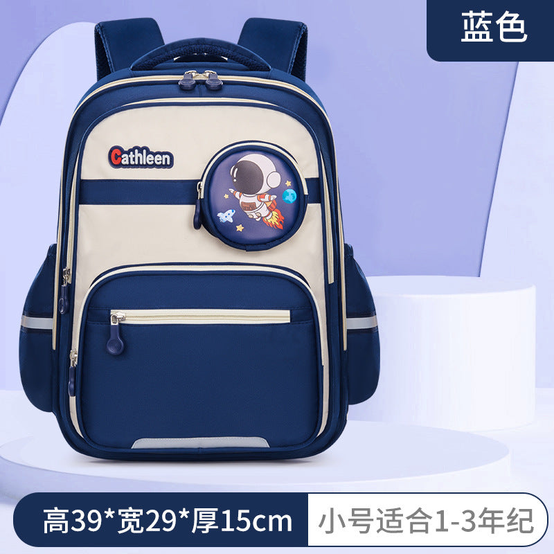New schoolbag for primary school students, super light burden reduction and large capacity spine protection, male and female children's backpack for grades 3 to 6