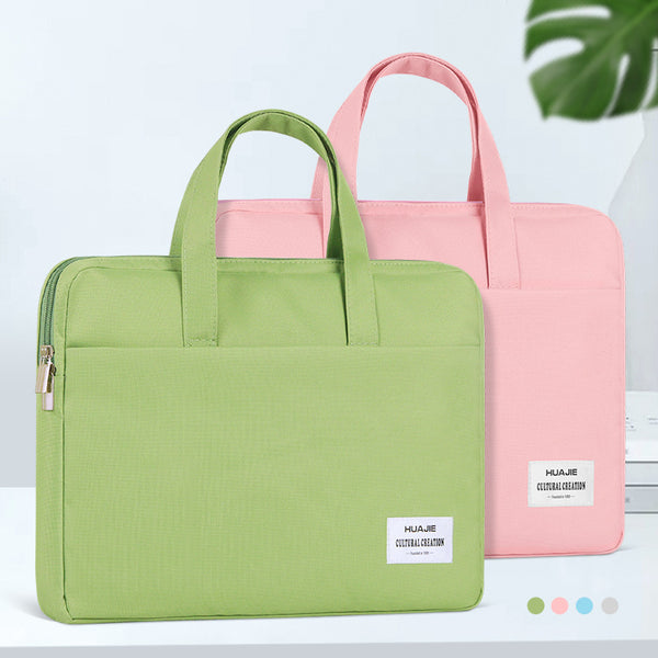 Portable file bag Student tutoring bag Carry book bag Multifunctional computer bag File briefcase Office bag Canvas
