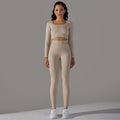 new arrival seamless jacquard knitting yoga wear breathable tight sports suit high waist hip lifting running fitness wear