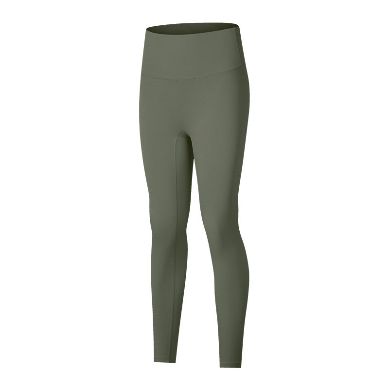Naked feeling without t-line peach butt tight yoga nine-point pants elastic high waist hip lifting sports fitness pants for women et002