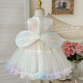 Girls' dress  new butterfly wing tutu fairy gauze birthday party dress