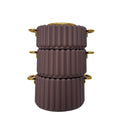 Food warmer 3pcs foreign trade column type three-layer thermal insulation box 1.5l-2.0l-2.5l thermal insulation lunch box