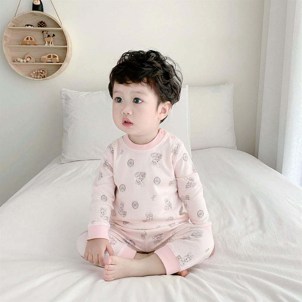 Kids' thermal underwear set - autumn/winter collection - 100% cotton, seamless design - boys & girls, baby, toddler - loungewear & sleepwear