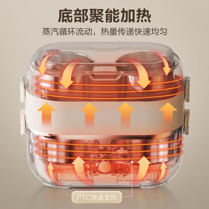 Heating lunch box can be plugged in, office workers keep warm, electric cooking, self-heating, portable, lazy artifact default