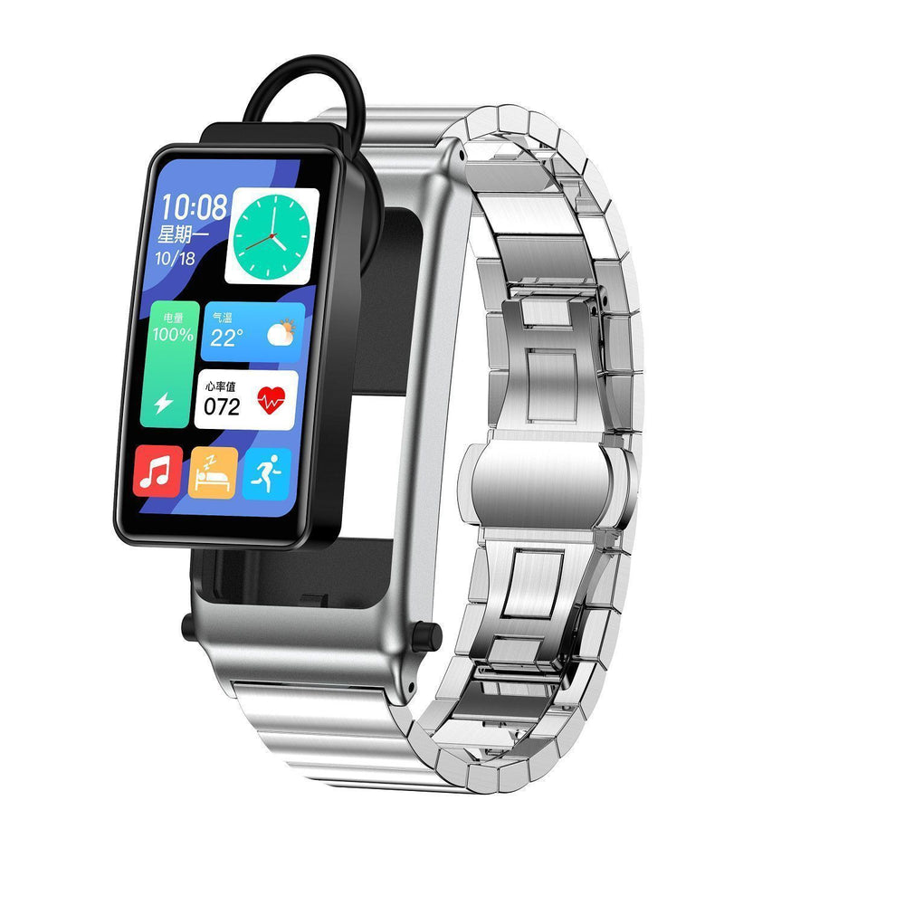 High-definition large screen, call and text-enabled smart bracelet with 2-in-1 earphones, heart rate and blood glucose monitoring, bluetooth watch with payment capabilities