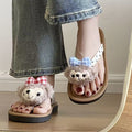 2025 new cartoon cute flip-flops women's summer outdoor wear soft sole fashionable versatile trendy ins style sandals