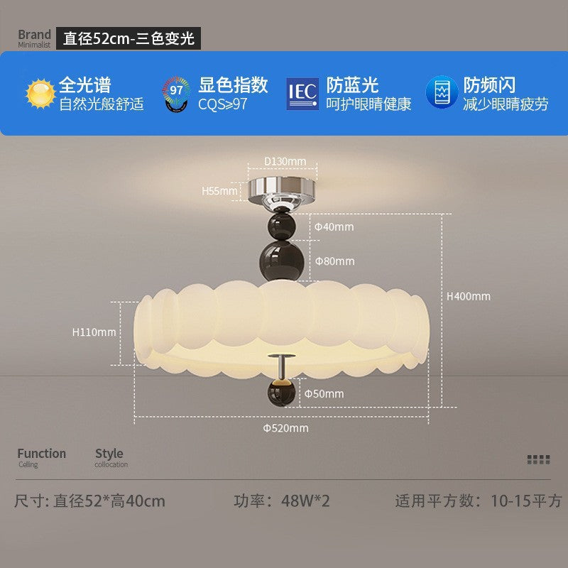 French medieval bedroom light living room light new lighting retro cream wind children's room led eye protection ceiling light