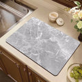 Marble diatom mud kitchen drainage mat dining table heat insulation oven mitts mat bowl and plate drying mat countertop absorbent mat