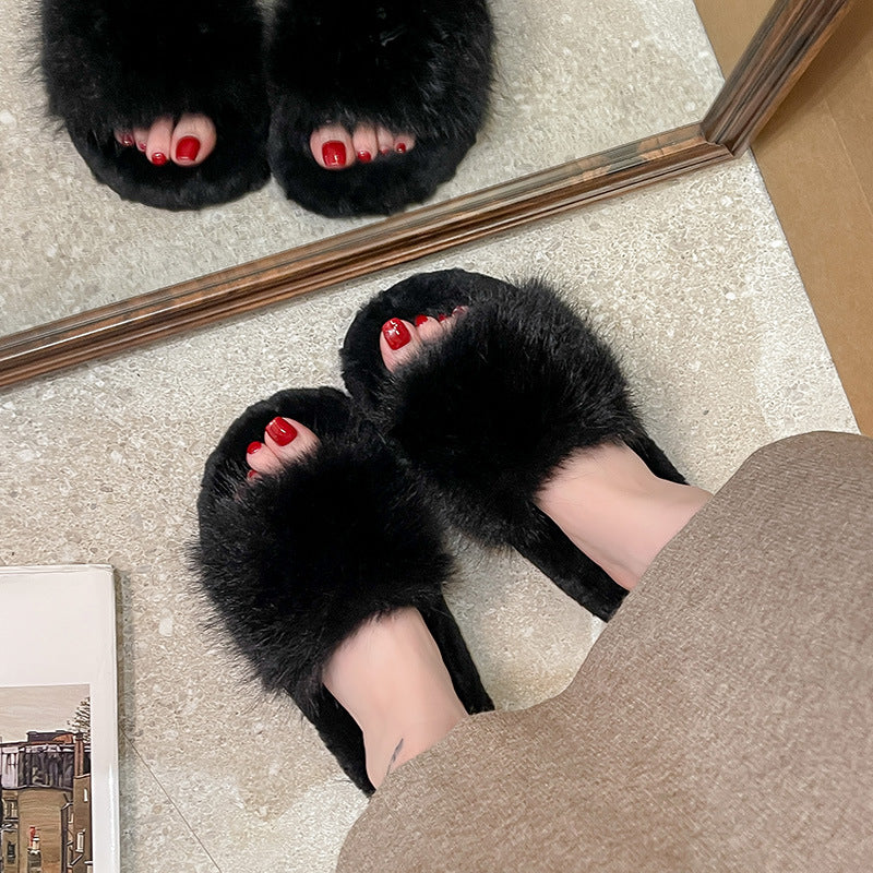 New fuzzy slippers for women - stylish, comfortable, non-slip, durable, and warm. perfect for indoor and outdoor wear