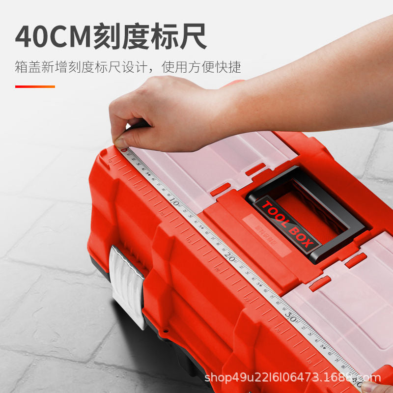 Delixi Toolbox Storage Box Household Portable Hardware Large Car Industrial Folding Tool Box