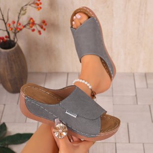summer new arrival: plus-size wedge heel slippers for women (sizes 36-43). wholesale available. dropshipping to  and