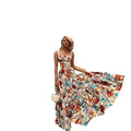 2025 summer european and american export new women's fashion wish amazon sexy sleeveless camisole maxi dress printed dress