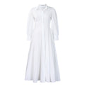 D570  cross-border fashion:  new european and american style elegant long-sleeve shirt dress