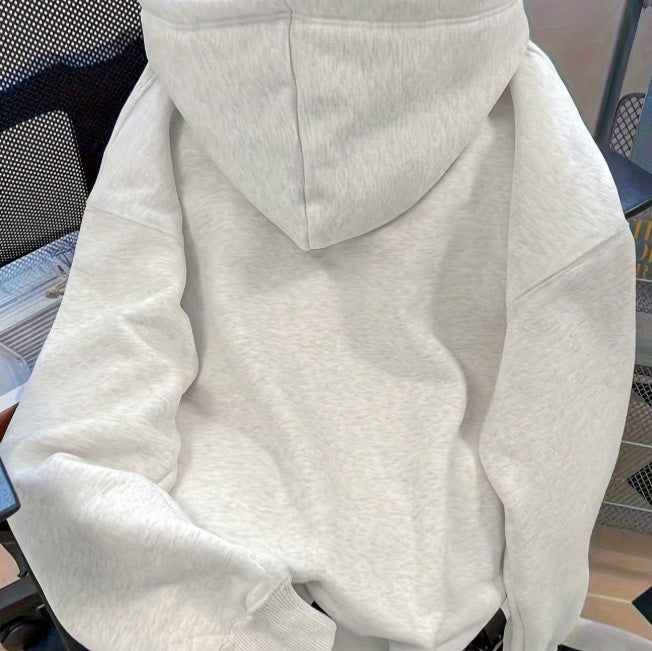 fashion american retro hooded sweatshirt pink foam letters loose shoulder casual pullover