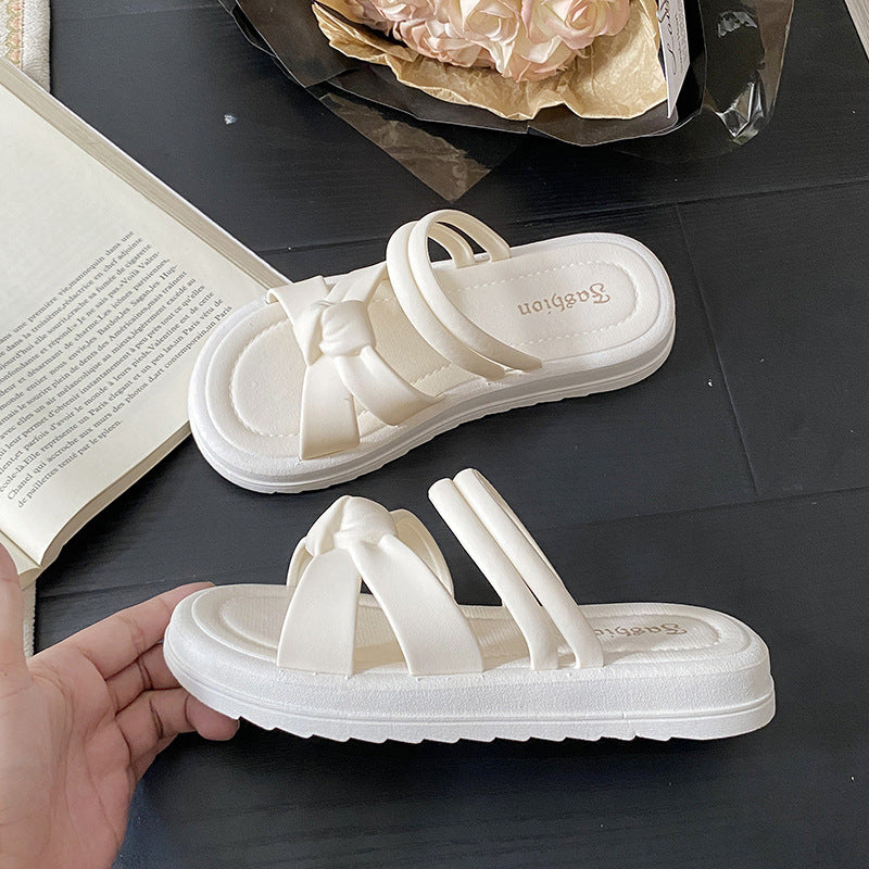 hot-selling 2026 new women's slippers, summer outdoor wear, thick-soled, non-slip, fashionable and versatile sandals, women's export