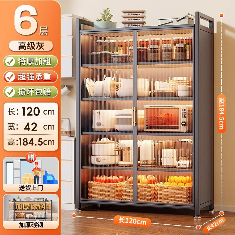 Kitchen multifunctional storage rack microwave oven storage cabinet slit storage cabinet floor-standing multi-layer cabinet cupboard shelf
