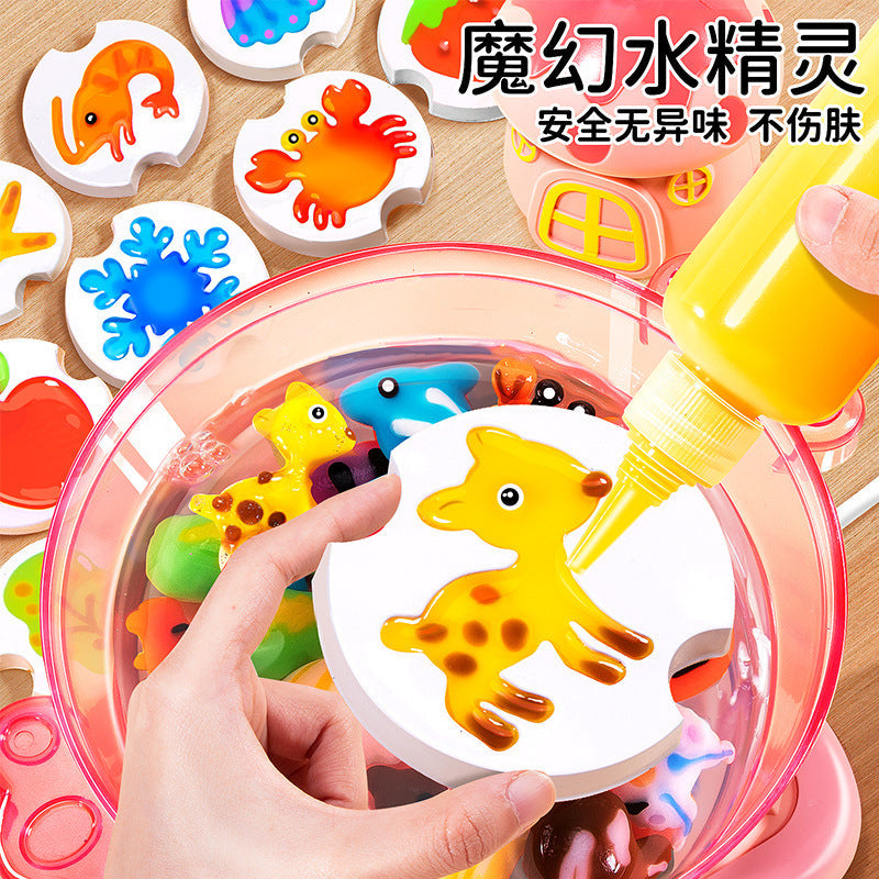 Mushroom water baby children DIY handmade magic water elf kitchen toy puzzle boy girl birthday gift